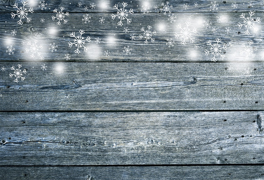 Christmas clear snowflake wooden wall photography background