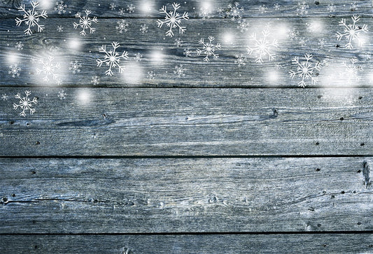 Christmas clear snowflake wooden wall photography background