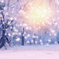 Winter Bright Glitter Snow Tree Backdrops for Wonderland