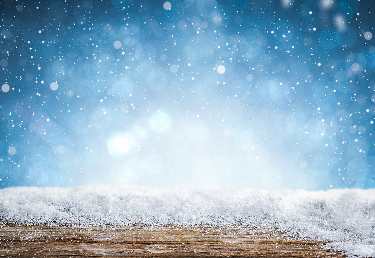 Winter Snowflake Wood Photography Backdrop