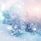 White Snowflake Forest Winter Photography Backdrop