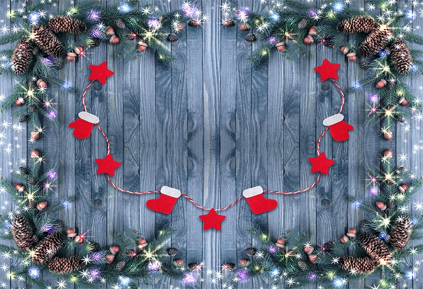 Christmas Wood Wall Backdrop for Photography