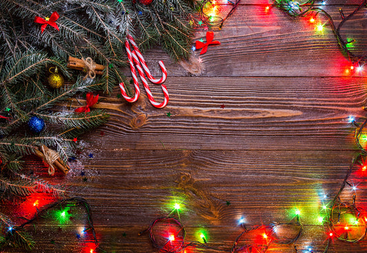 Christmas Wood Photography Backdrop Light Star Photo Background