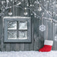 Christmas boot Photography Backdrop Snowflake Wood Wall Background