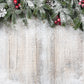 Pine Branch Decor Snowflake Wood Photography Backdrop for Christmas