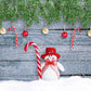 A snowman Christmas photography background snowflakes wooden wall background