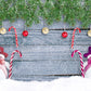 Snowman Christmas Photography Backdrop Snowflake Wood Wall Background