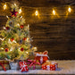 Christmas Tree Photography Backdrop Light Wood Background