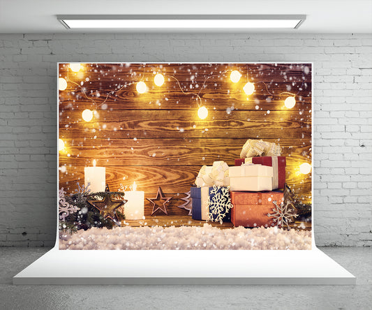 Christmas Light Star Photography Backdrop Snowflake Background