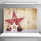 Red Star Christmas Wood Photo Backdrop for Winter