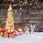 Light Christmas Tree Photography Backdrop Snow Background
