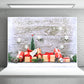 White Snowflake Wood Photography Backdrop Christmas Gift Background