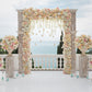 Observation Deck Rose Flowers Door Photo Backdrop for Wedding