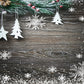 Snowflake Black Wood Wall Photography Backdrop Christmas Background