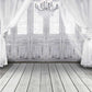 White Curtain Wedding Photography Backdrops Wood Floor Background