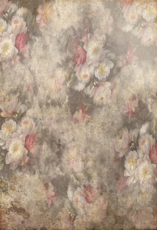 White and Pink Flowers Abstract Backdrop