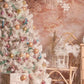 White Christmas Tree Pink Photography Backdrops