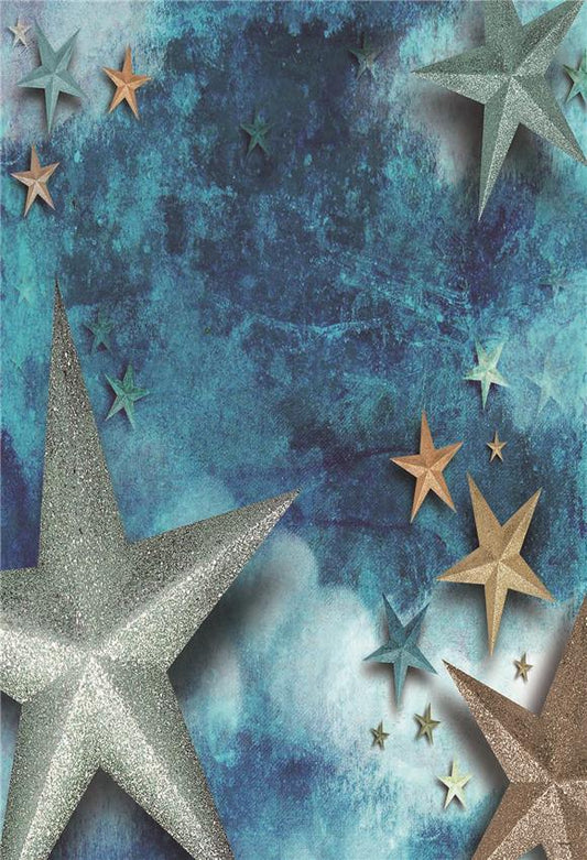 Birthday Blue Sky Shiny Star Backdrops for Party