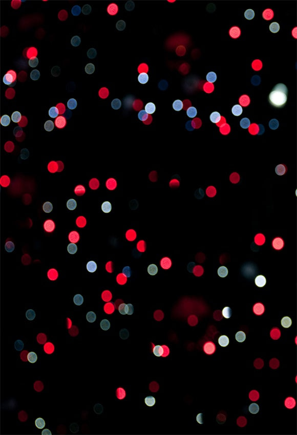 Bokeh Christmas Black with Colorful Shiny Polka Backdrops