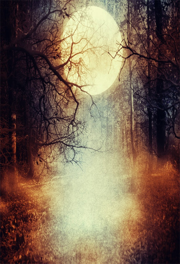 Scary Night Branches Fall Photography Backdrops
