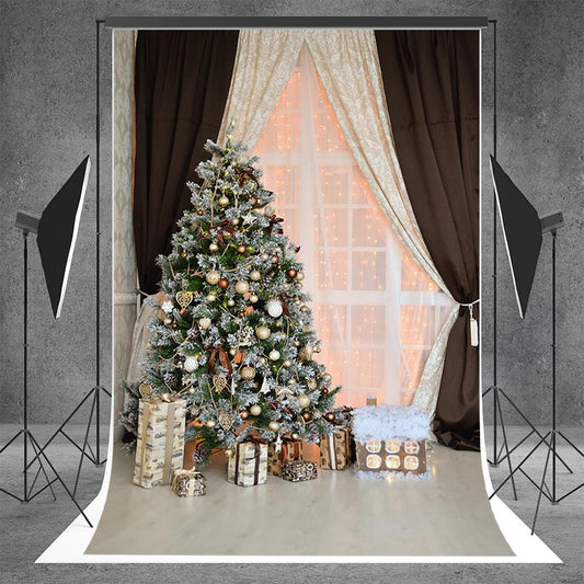 Christmas Curtain Backdrop for Photography Prop