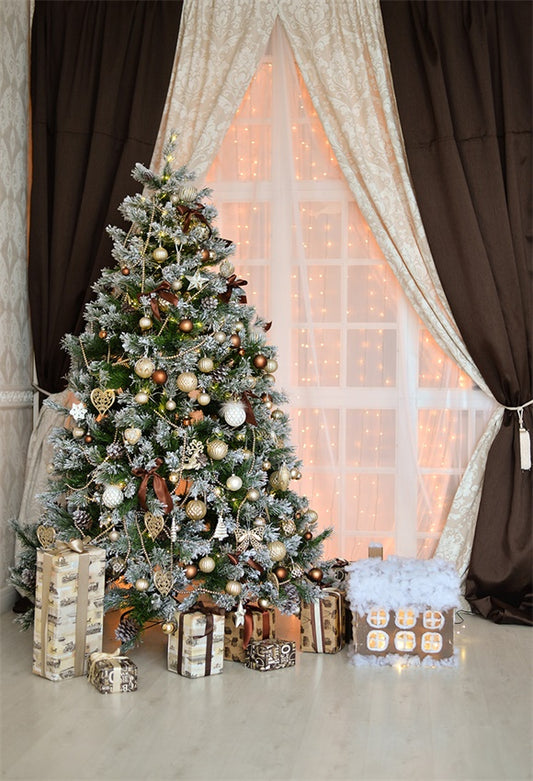 Christmas Curtain Backdrop for Photography Prop