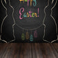 Happy Easter Blackboard Brown Wood Floor Backdrop Prop