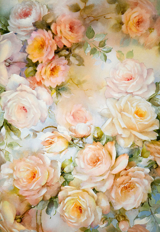 Champagne Rose Flowers Baby Show Birthday Backdrops for Studio