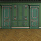 Green Wedding Vintage Wall Wood Floor Photo Backdrop for Picture