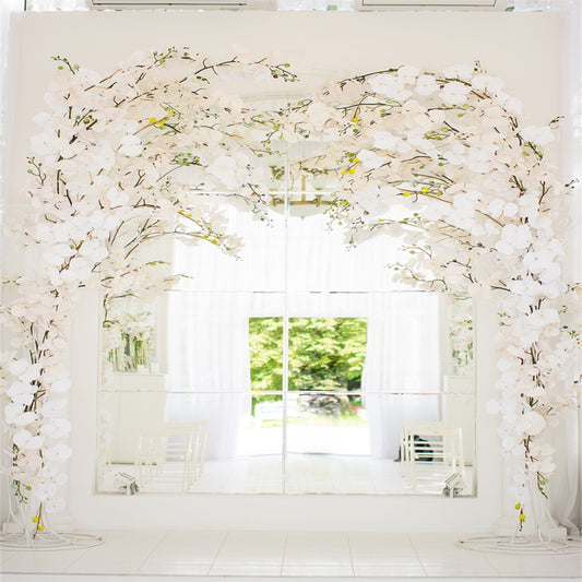 White Flowers Door Spring Wedding Backdrops
