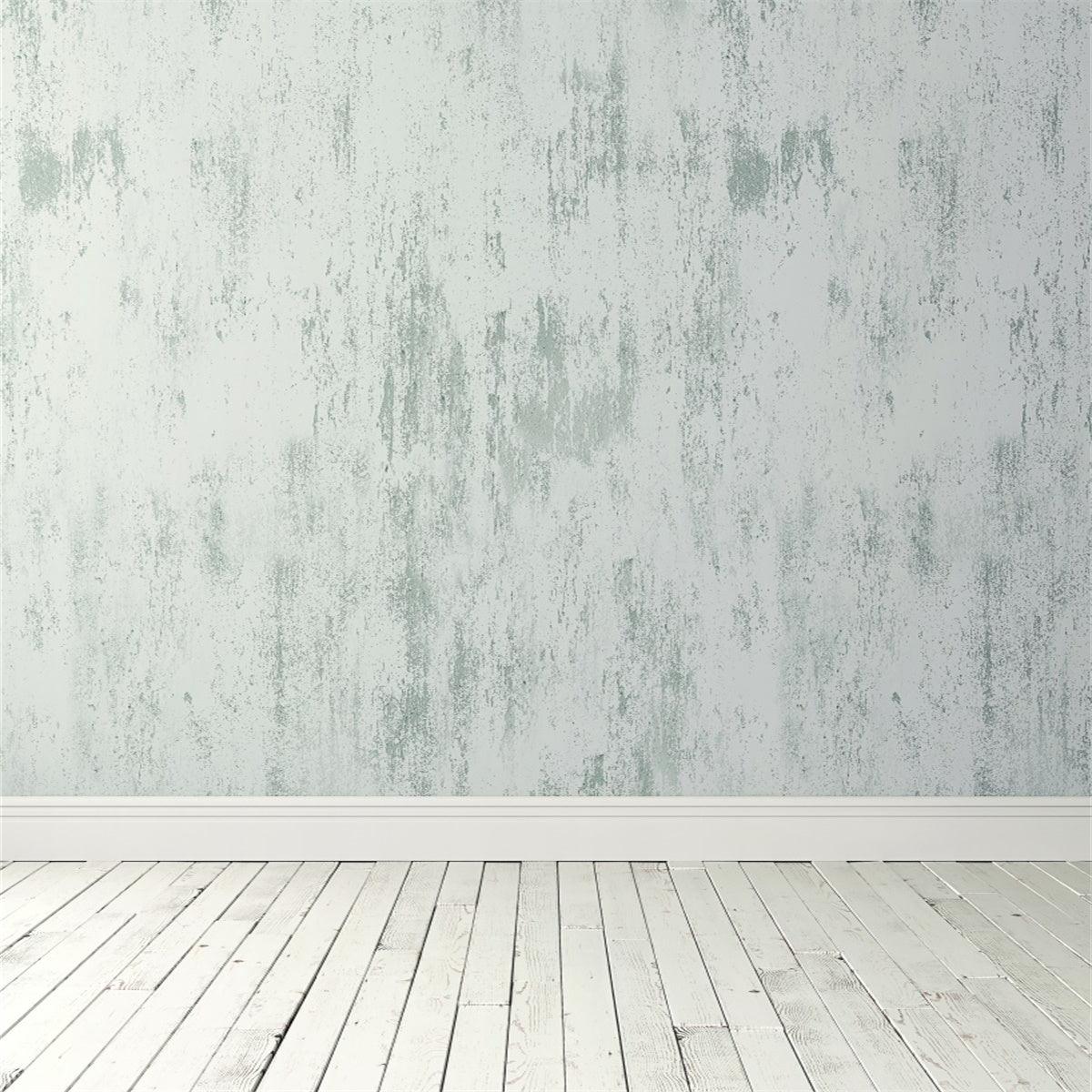 Mint Abstract Wall White Wood Floor Backdrops for Studio