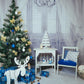 Blue Christmas Curtain Photography Backdrops