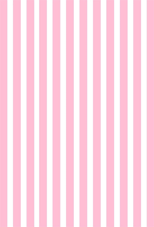 Baby Pink and White Stripes Fabric Backdrops