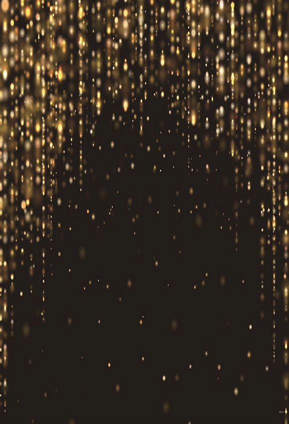 Black Gold Glitter Backdrops for Birthday Party