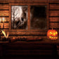 Vintage Wood Window Halloween Backdrop