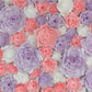 Pink Lavender 3D Flowers Backdrop for Birthday Photo Booth Prop