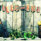 Wood Wall Pumpkin Halloween Backdrop