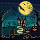 Ghost Tree Bats Halloween Backdrops