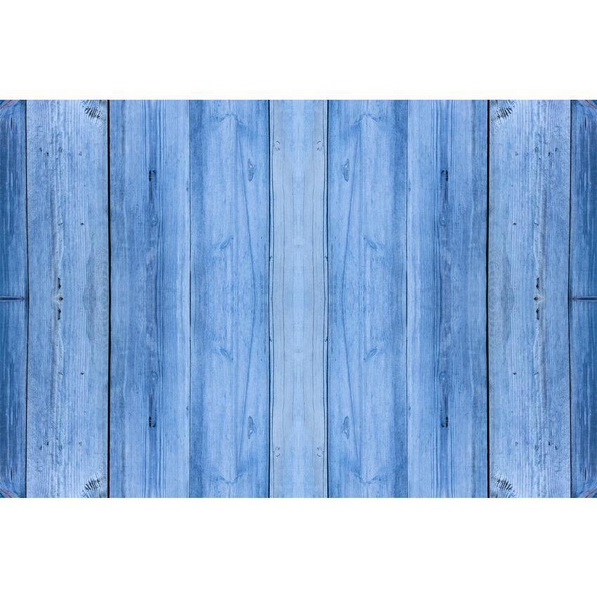 Blue Nature Wooden Floor Texture Backdrop for Photo Booth