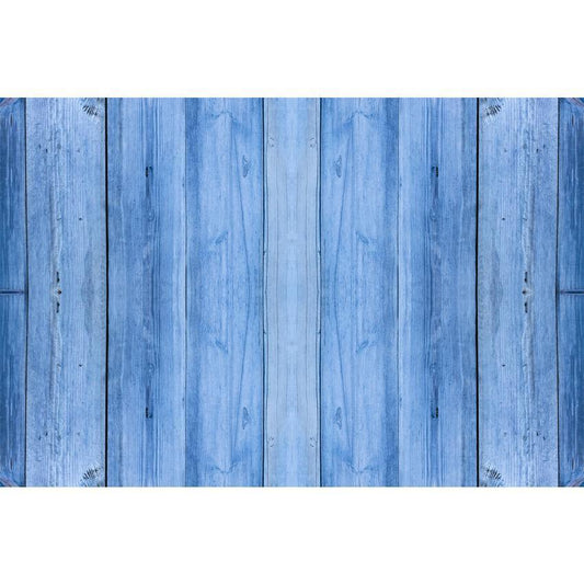 Blue Nature Wooden Floor Texture Backdrop for Photo Booth