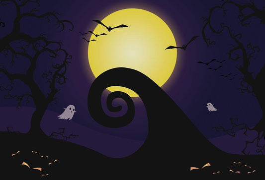 Nightmare Before Happy Halloween Backdrop