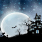 Bright Moon Witch Halloween Backdrops for Photography Prop
