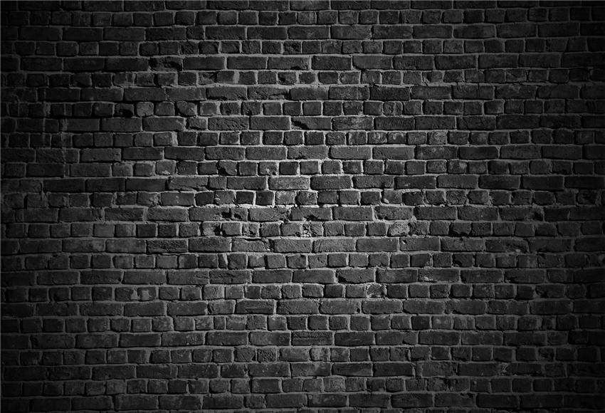 Black Brick Wall Photo Backdrops