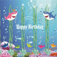 Baby Shower Happy Birthday Backdrop Under Sea Bubble for Party