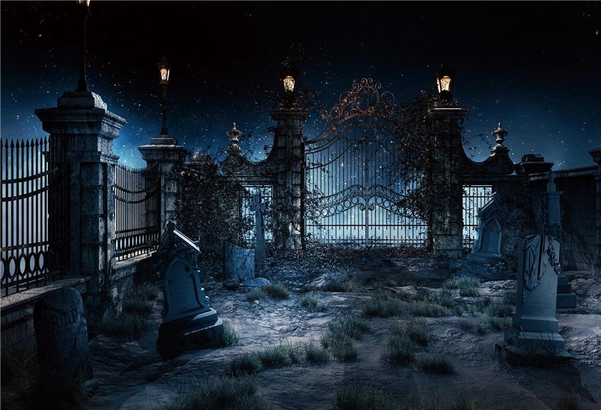 Gate of Hell Shiny Magic Halloween  Photo Booth Backdrop
