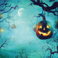 Pumpkin Light Branches Halloween Backdrops