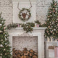 Beige Brick Wall Christmas Photography Backdrops