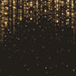 Birthday Backdrop for Party Black Gold Shiny Bokeh Background