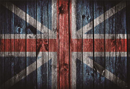 United Kingdom Flag Wooden Backdrop