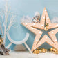 Gold Star Bell Blue Christmas Photography Backdrop